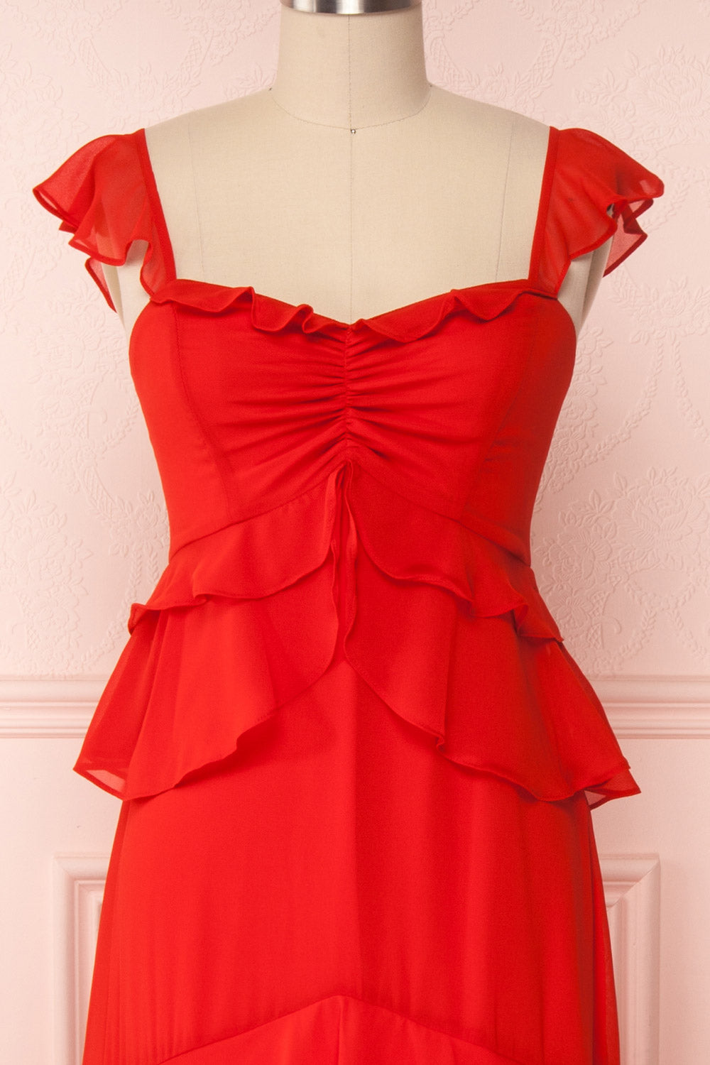 Marpha | Robe Rouge à Volants