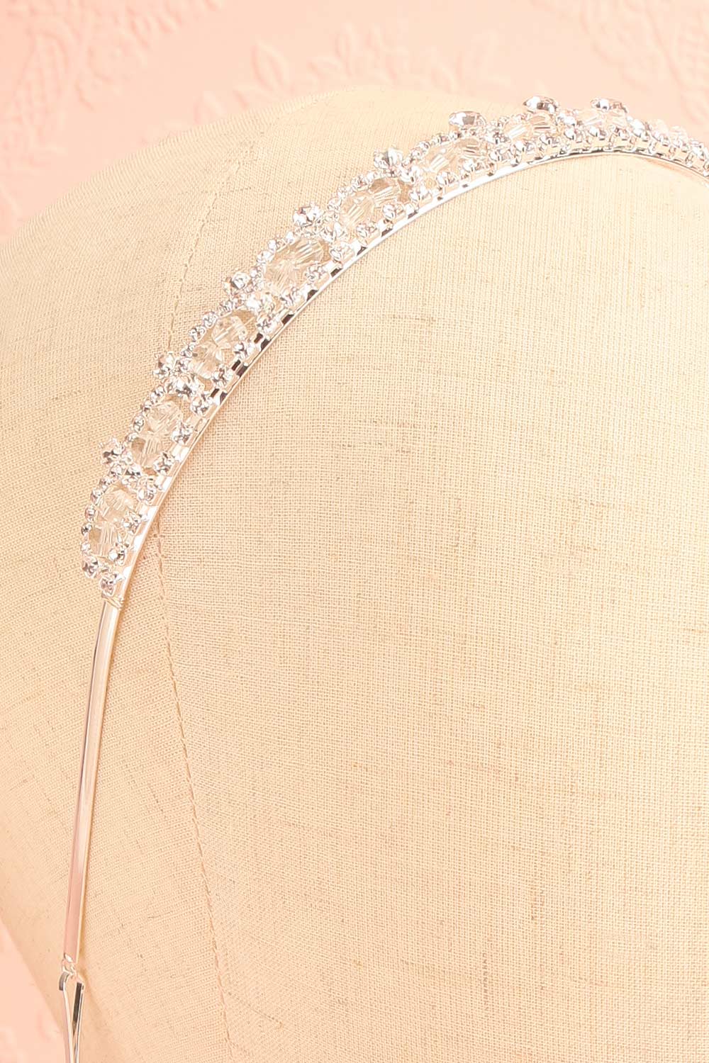 Mary Tudor Silver Headpiece w/ Crystals | Boudoir 1861 close-up