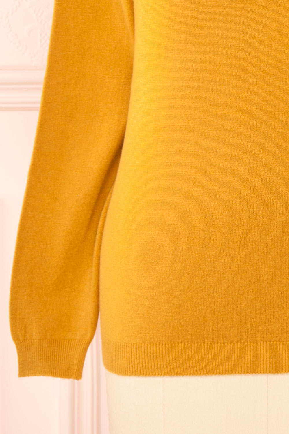 Marza Mustard Long Sleeve Lace Collar Top | Boutique 1861 bottom