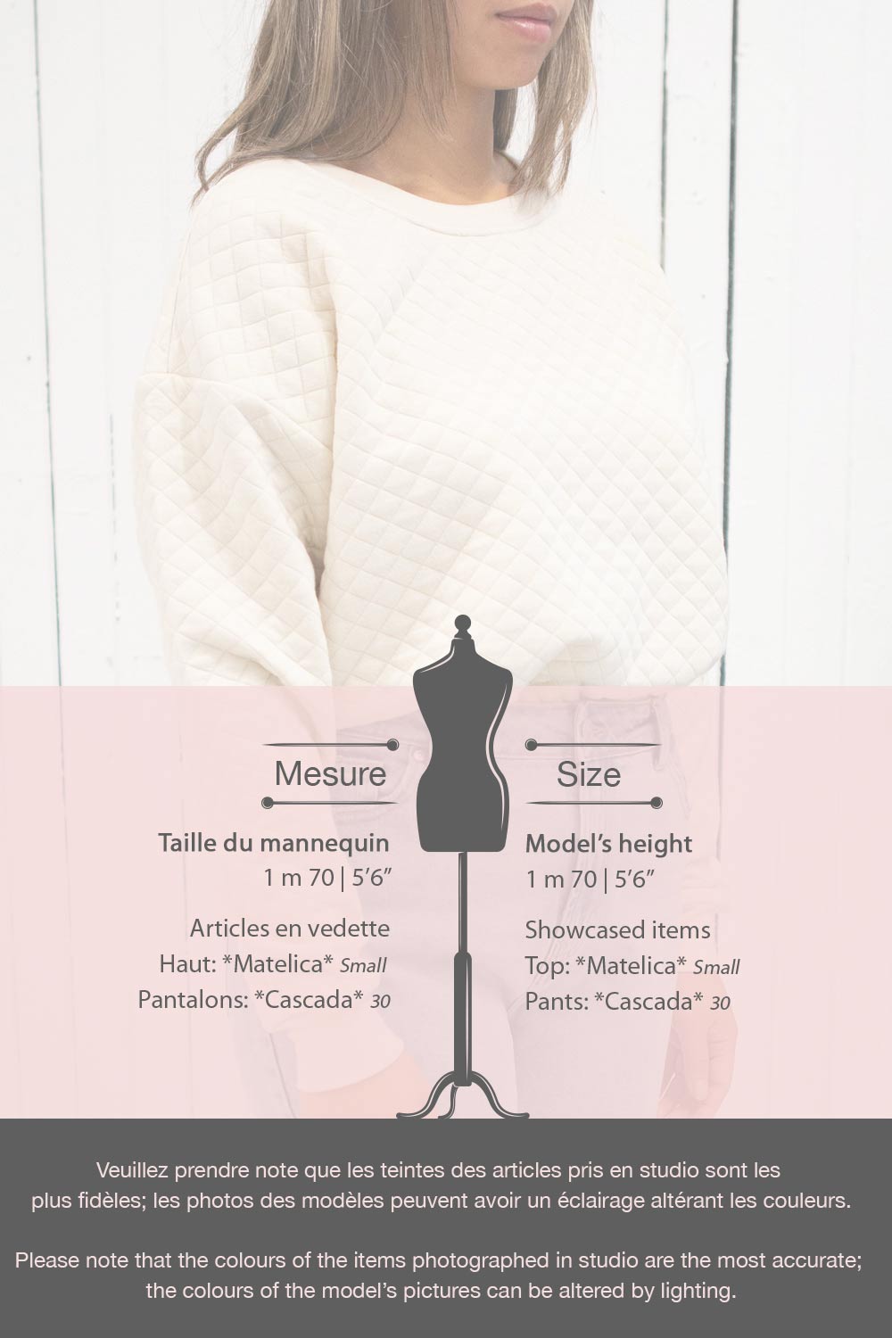 Matelica Beige Quilted Long Sleeve Sweater | La petite garçonne fiche