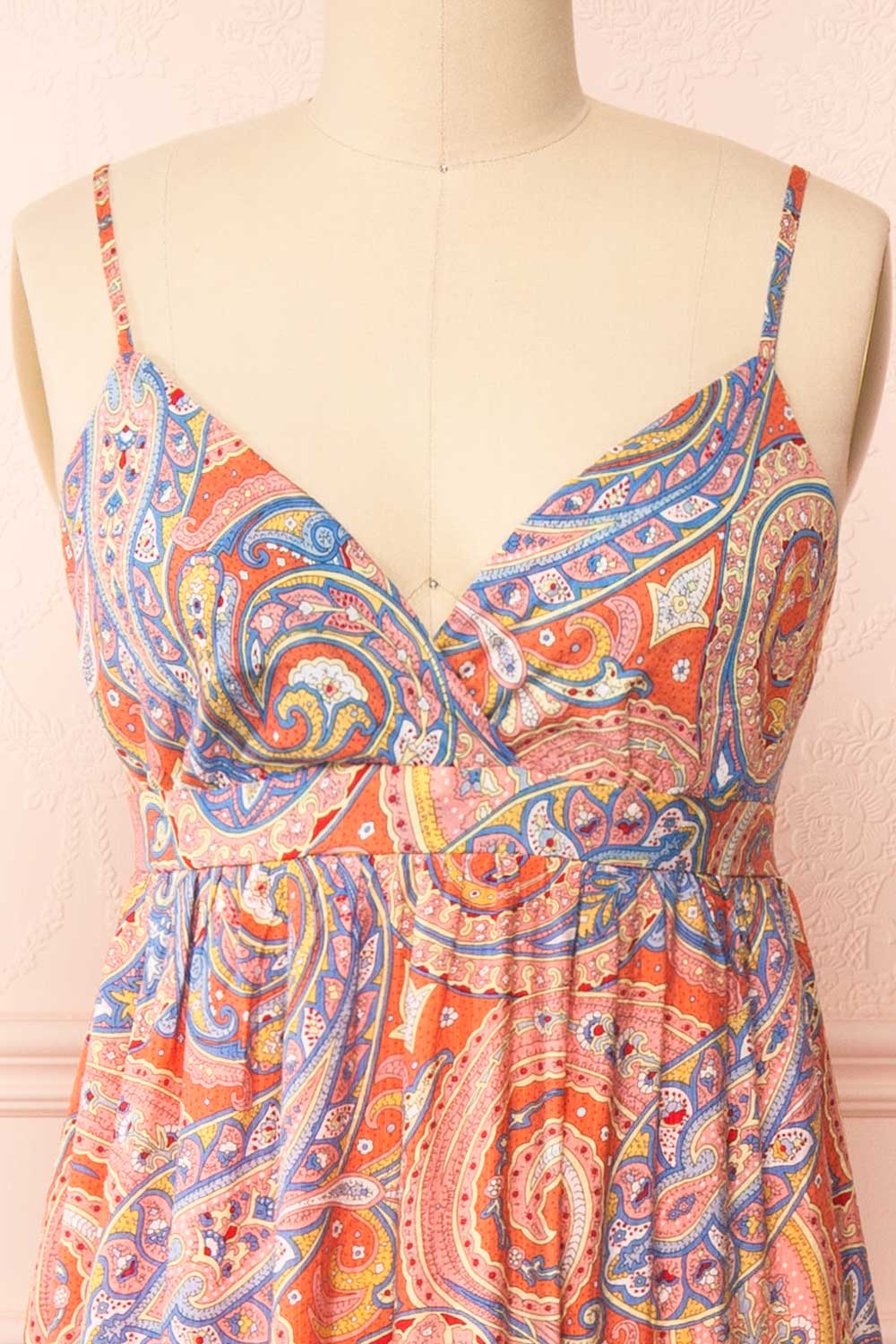 McKinley Paisley Midi Dress | Boutique 1861 front close-up