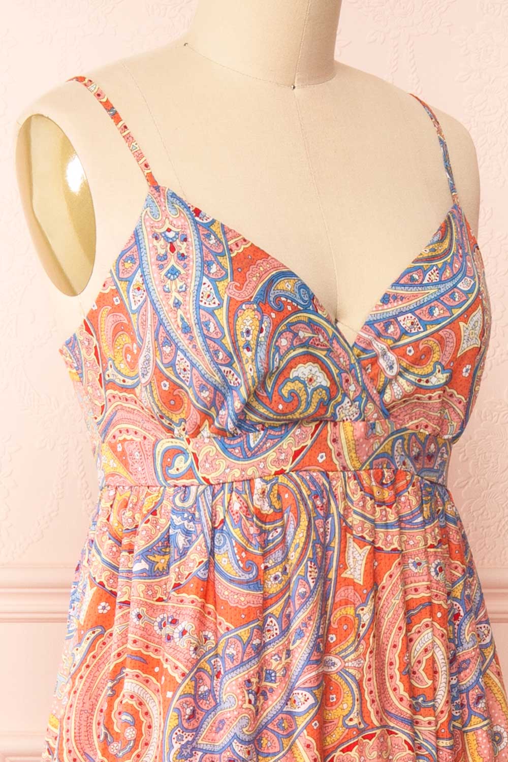 McKinley Paisley Midi Dress | Boutique 1861 side close-up