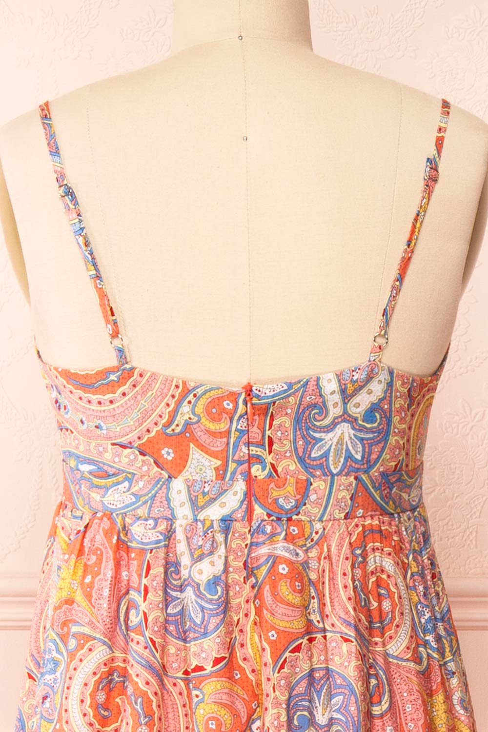 McKinley Paisley Midi Dress | Boutique 1861 back close-up