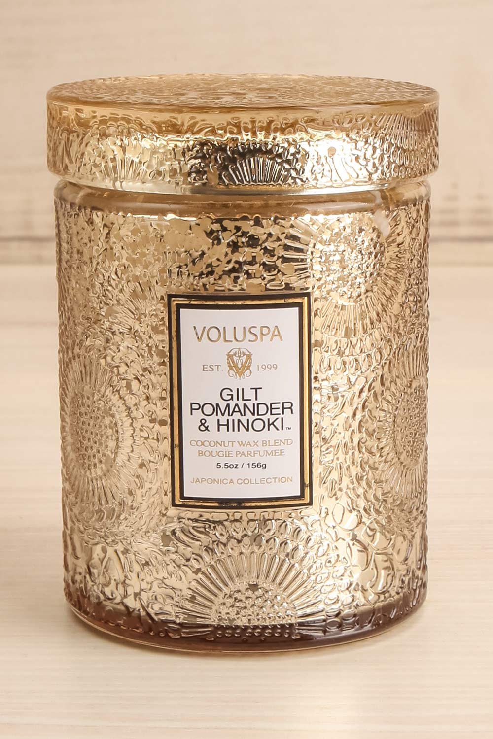 Medium Glass Candle Mokara by Voluspa | La petite garçonne close-up