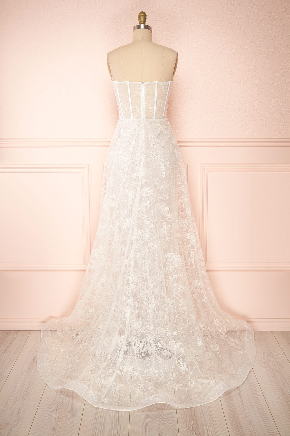 Melodie Corset Dress with Floral Lace | Boudoir 1861 back view