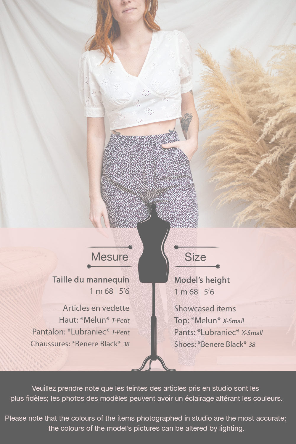 Lubraniec Black Patterned Chiffon Joggers | La petite garçonne fiche