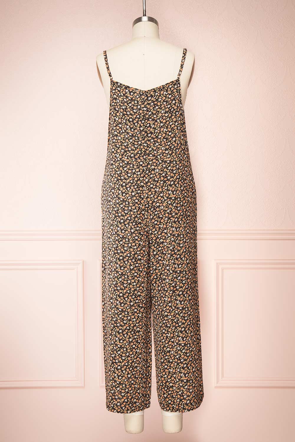 Mensae Floral Patterned Wide Leg Jumpsuit | Boutique 1861 back view