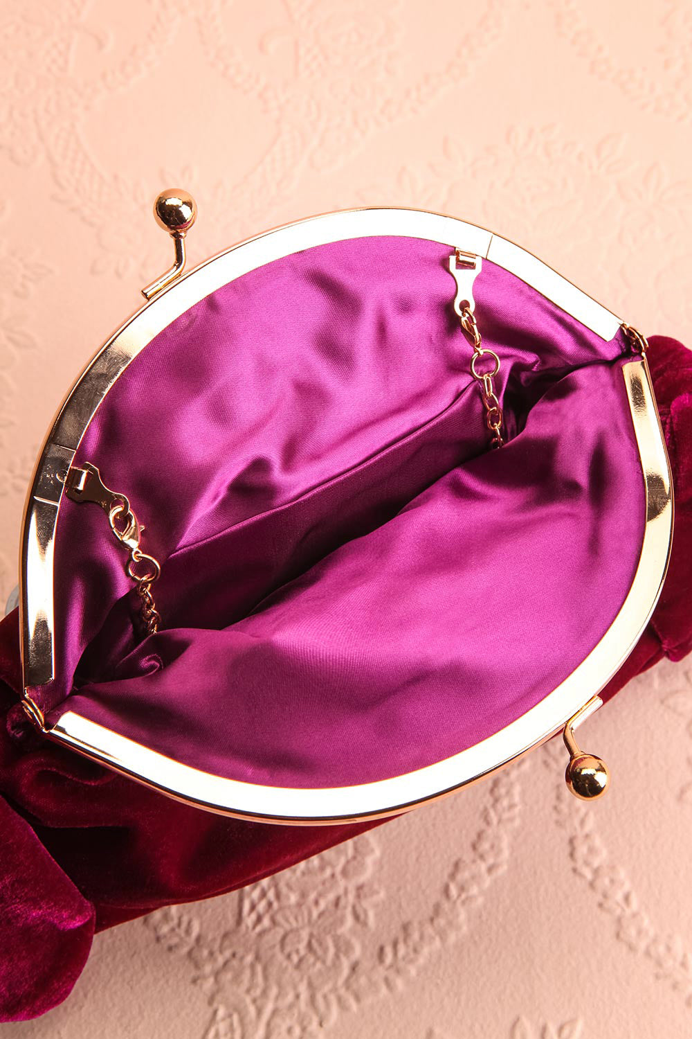 Merlini Fuchsia | Velvet Clutch