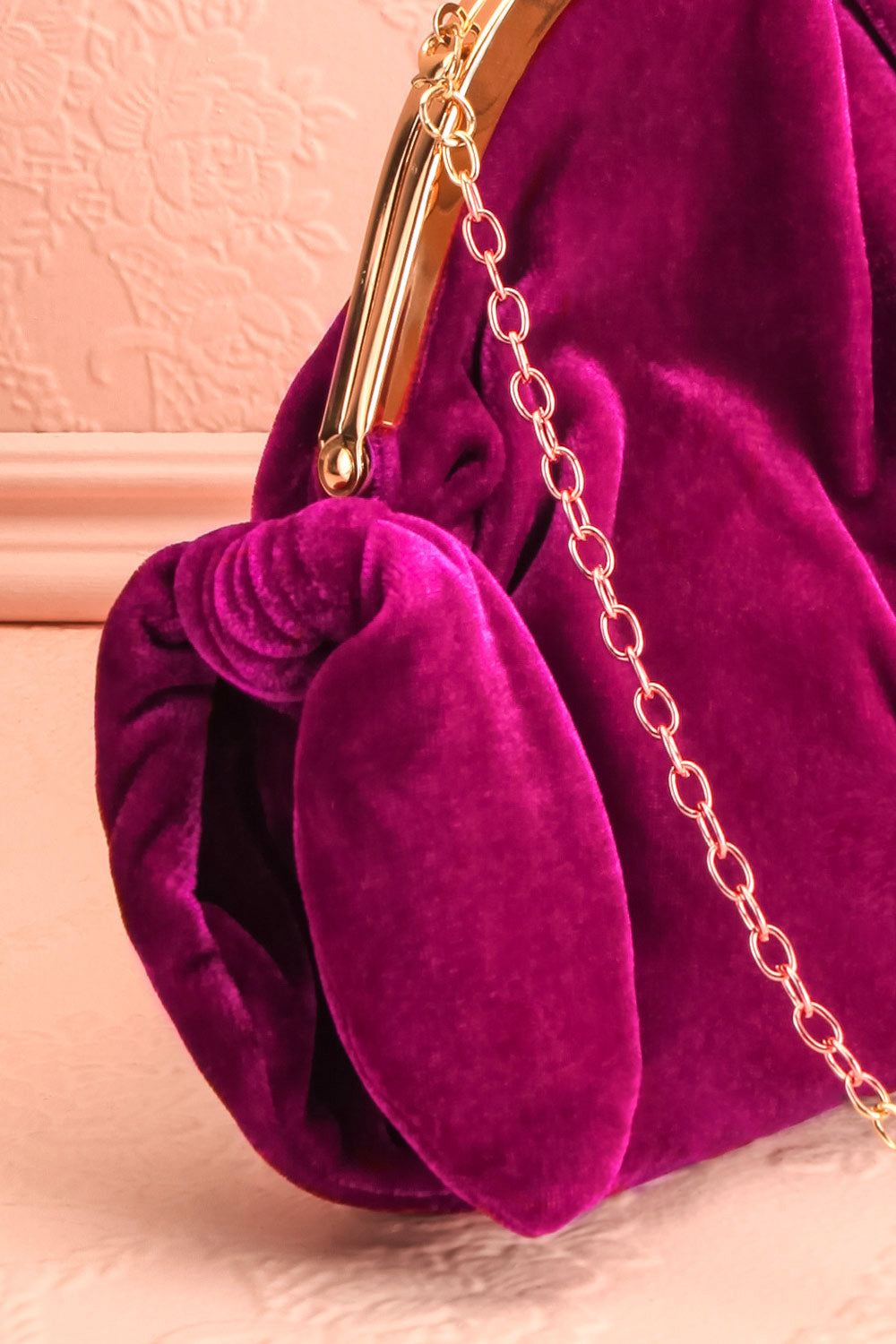 Merlini Fuchsia | Velvet Clutch