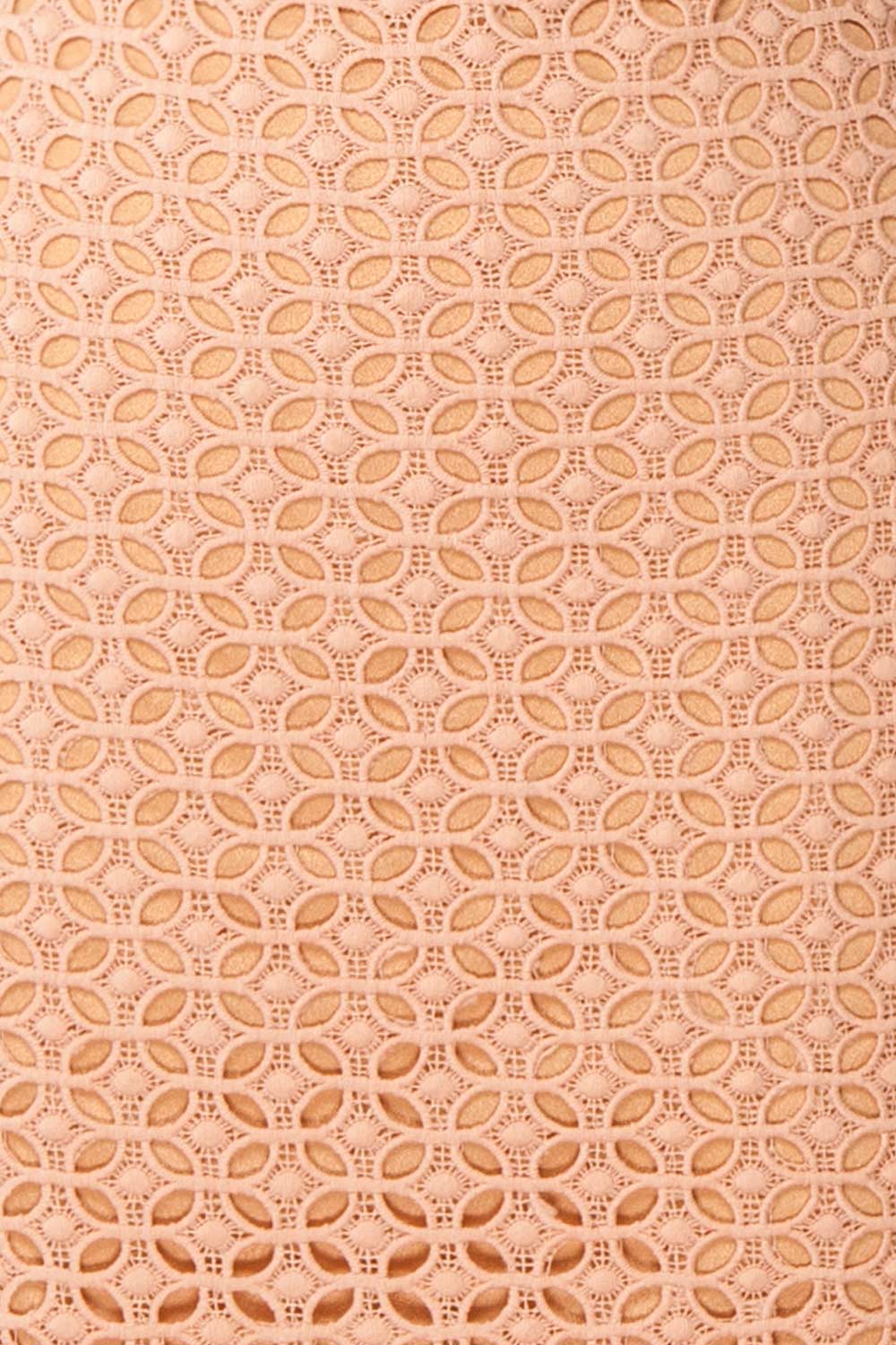 Micheena Pink Lace Fitted Cocktail Dress | Boutique 1861 fabric detail