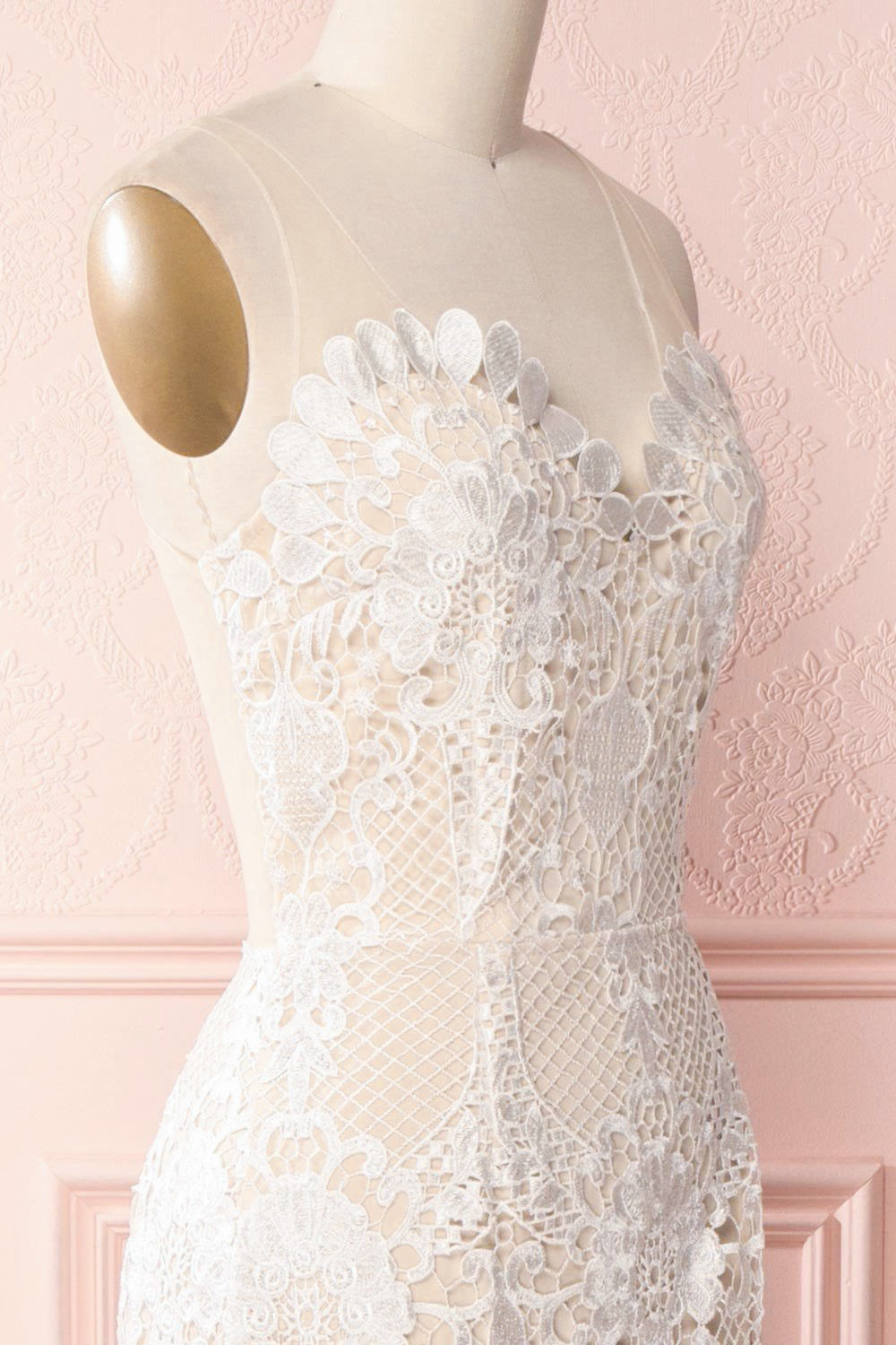 Micheline Ivory Lace Midi Bridal Dress | Boudoir 1861