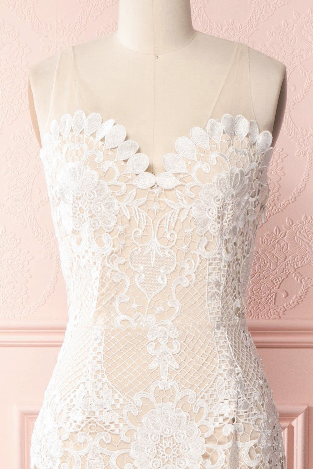 Micheline Ivory Lace Midi Bridal Dress | Boudoir 1861