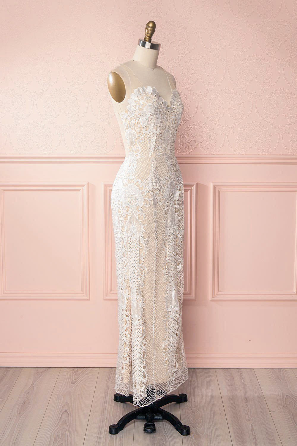 Micheline Ivory Lace Midi Bridal Dress | Boudoir 1861