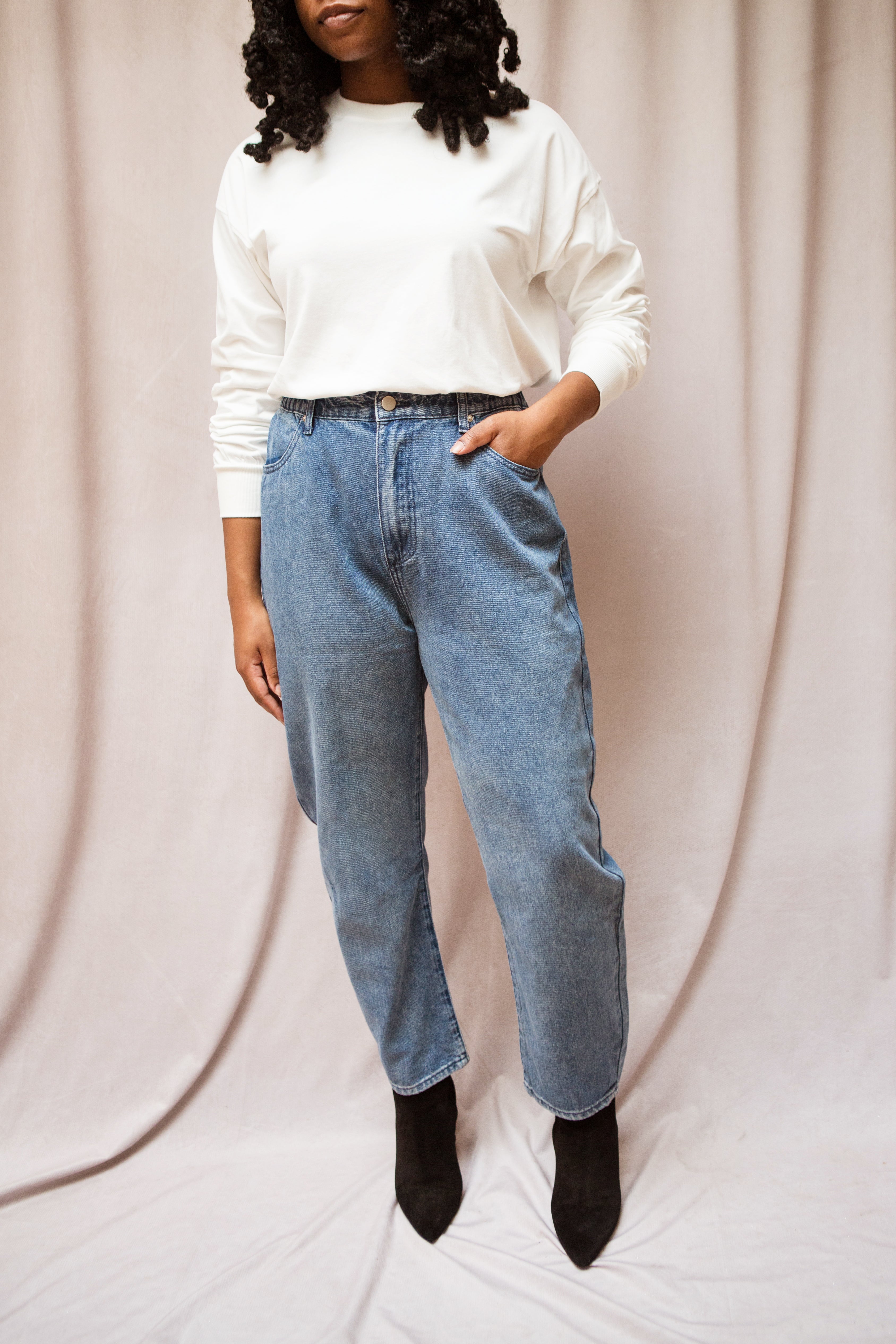 Mielec Taupe Long Sleeve Top | La petite garçonne model