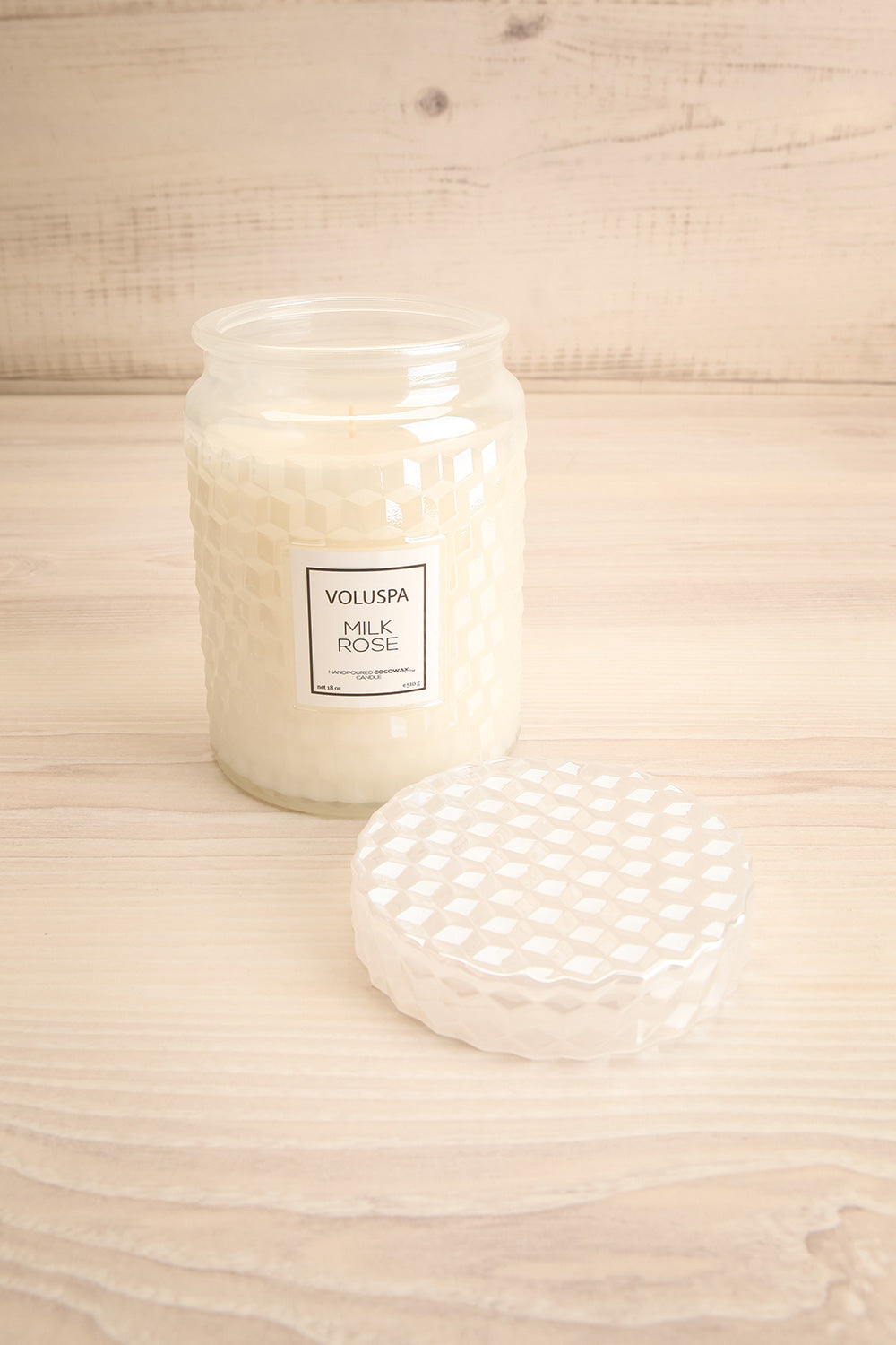 Large Textured Candle Milk Rose | La petite garçonne open