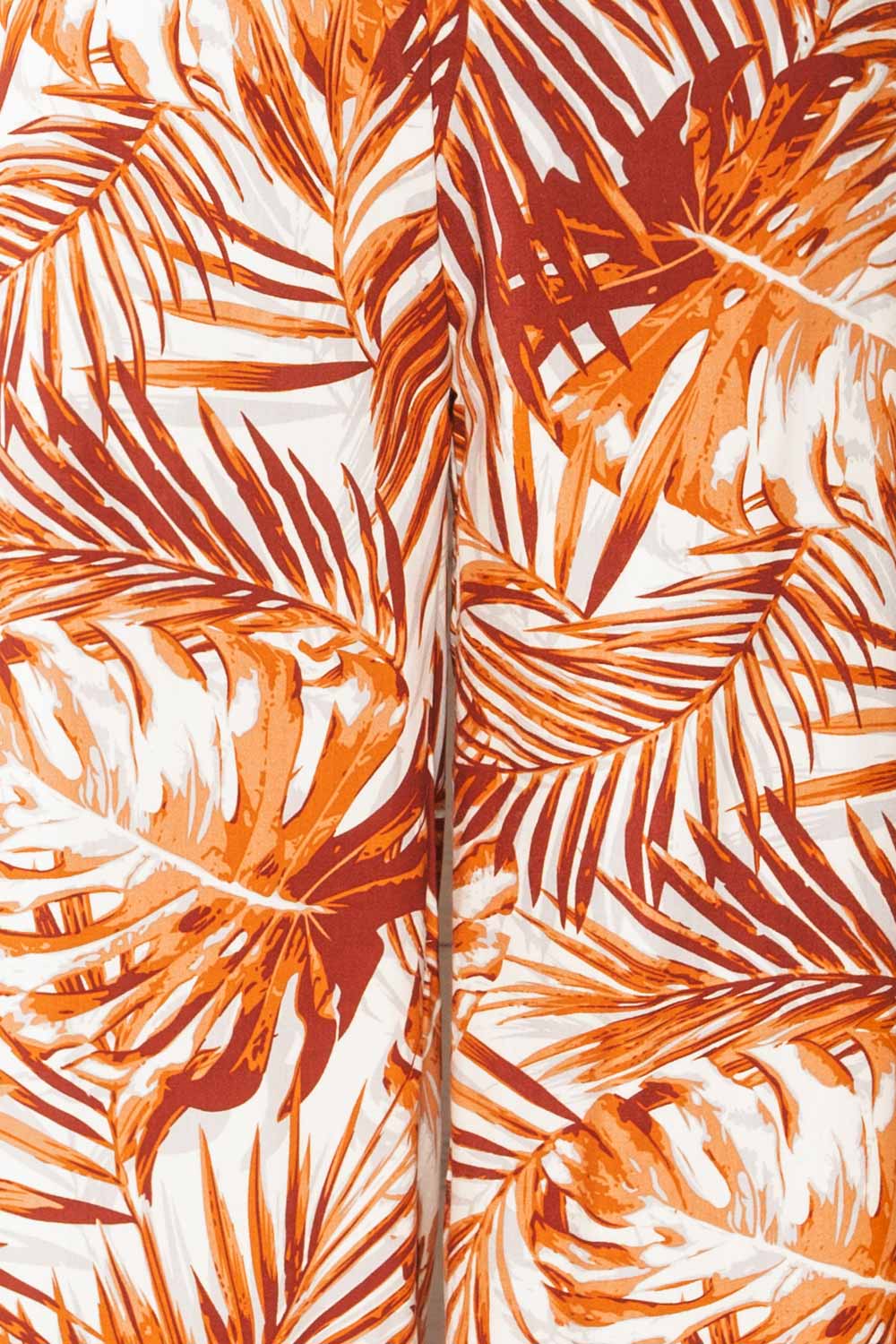 Mimy Leaves High Waist Wide Leg 3/4 Pants | La petite garçonne fabric