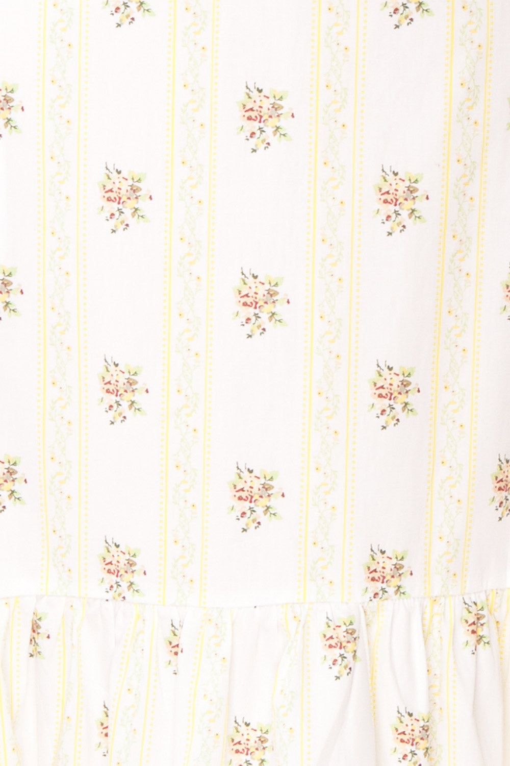 Minako White Floral High-Waisted Skirt | La petite garçonne fabric