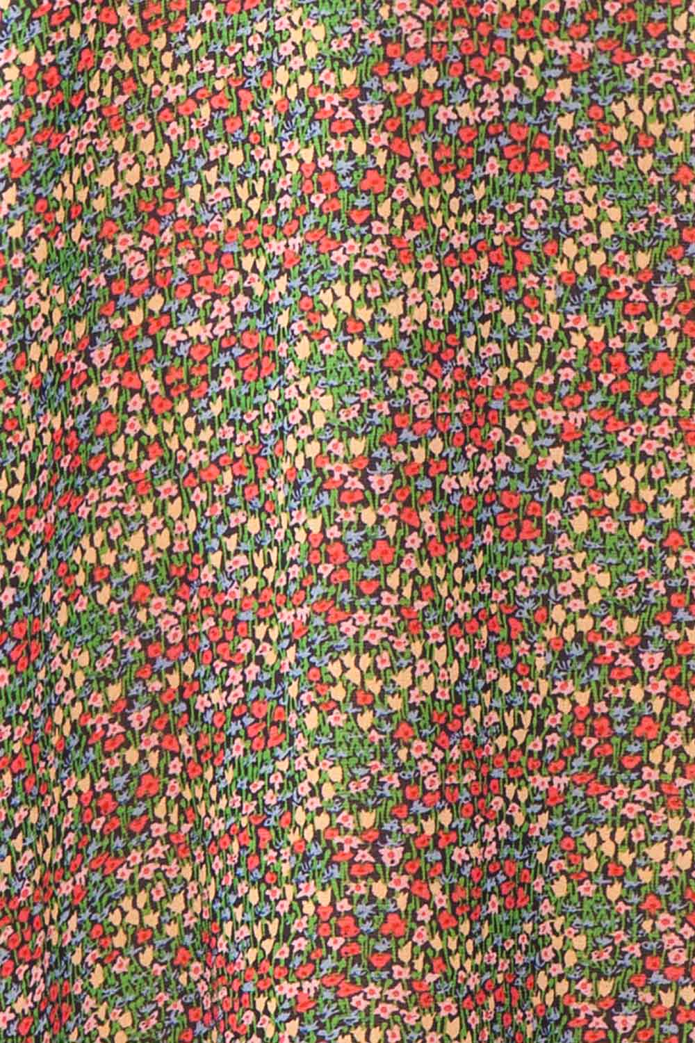 Mindy Short Ditsy Floral Dress w/ Front Tie | Boutique 1861 fabric