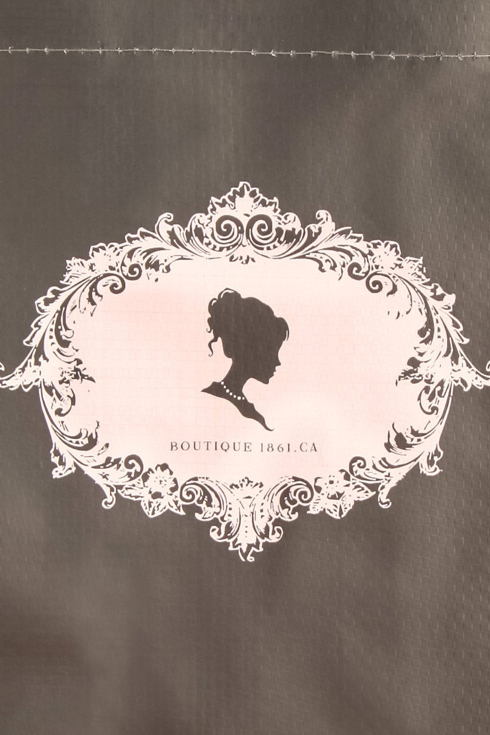 Mini-Sac Gris 1861 - Pink and grey mini reusable bag