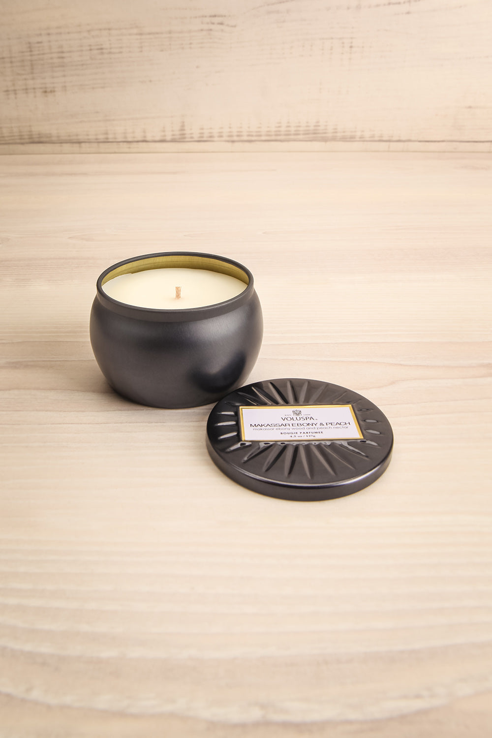 Mini Tin Candle Makassar Ebony Peach | La Petite Garçonne Chpt. 2 1