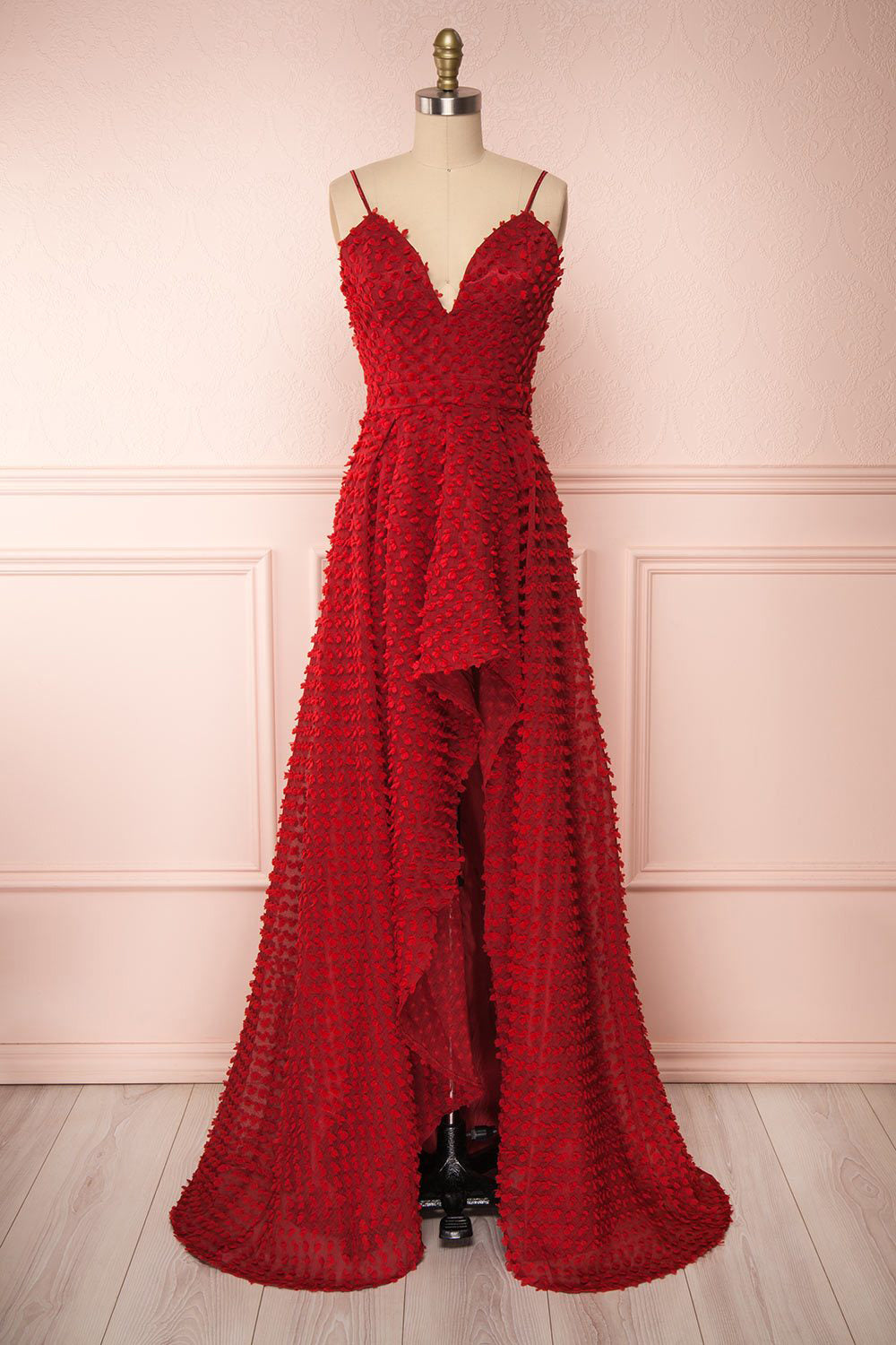 Minjee Red Asymmetrical Maxi Dress | Boutique 1861