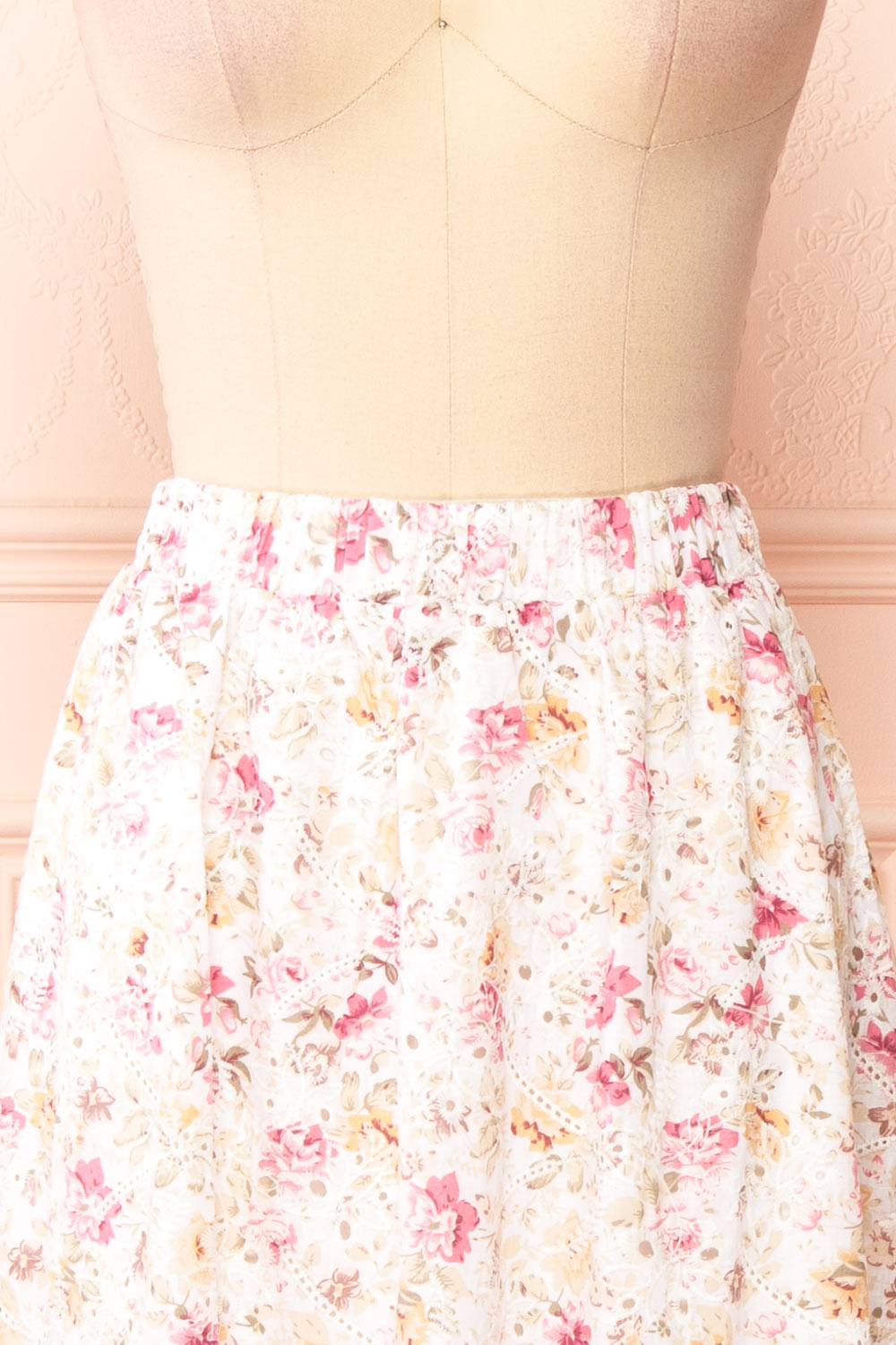 Miranjo Floral Openwork Midi Skirt | Boutique 1861 front close-up 