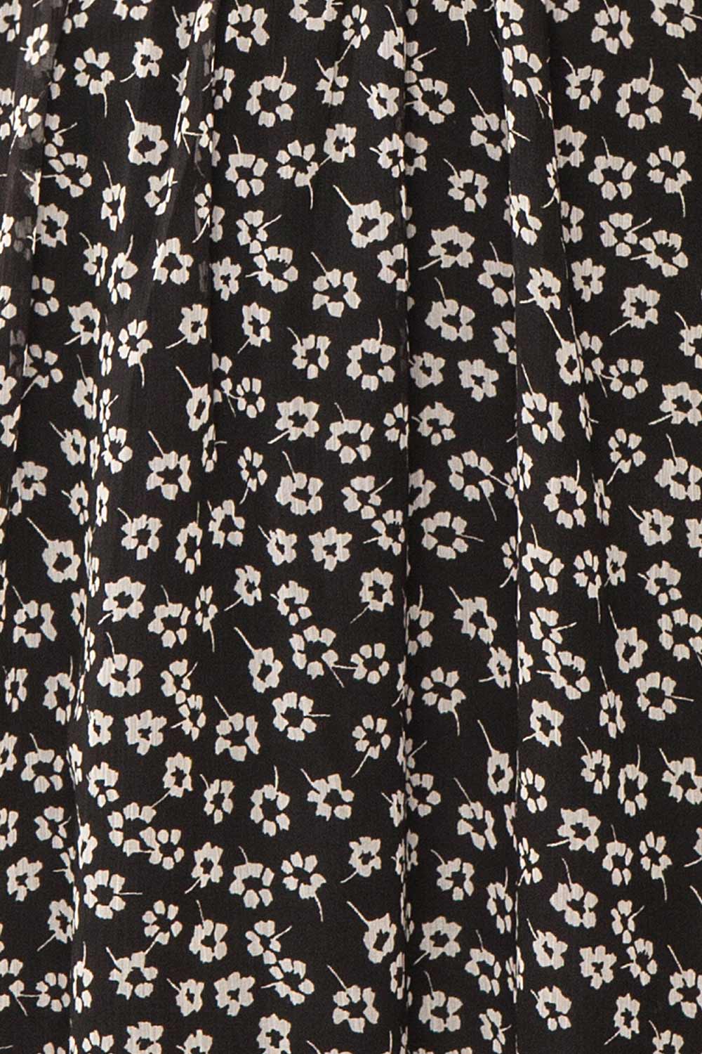 Mogontia Puffed Sleeves Floral Short Dress | Boutique 1861 fabric