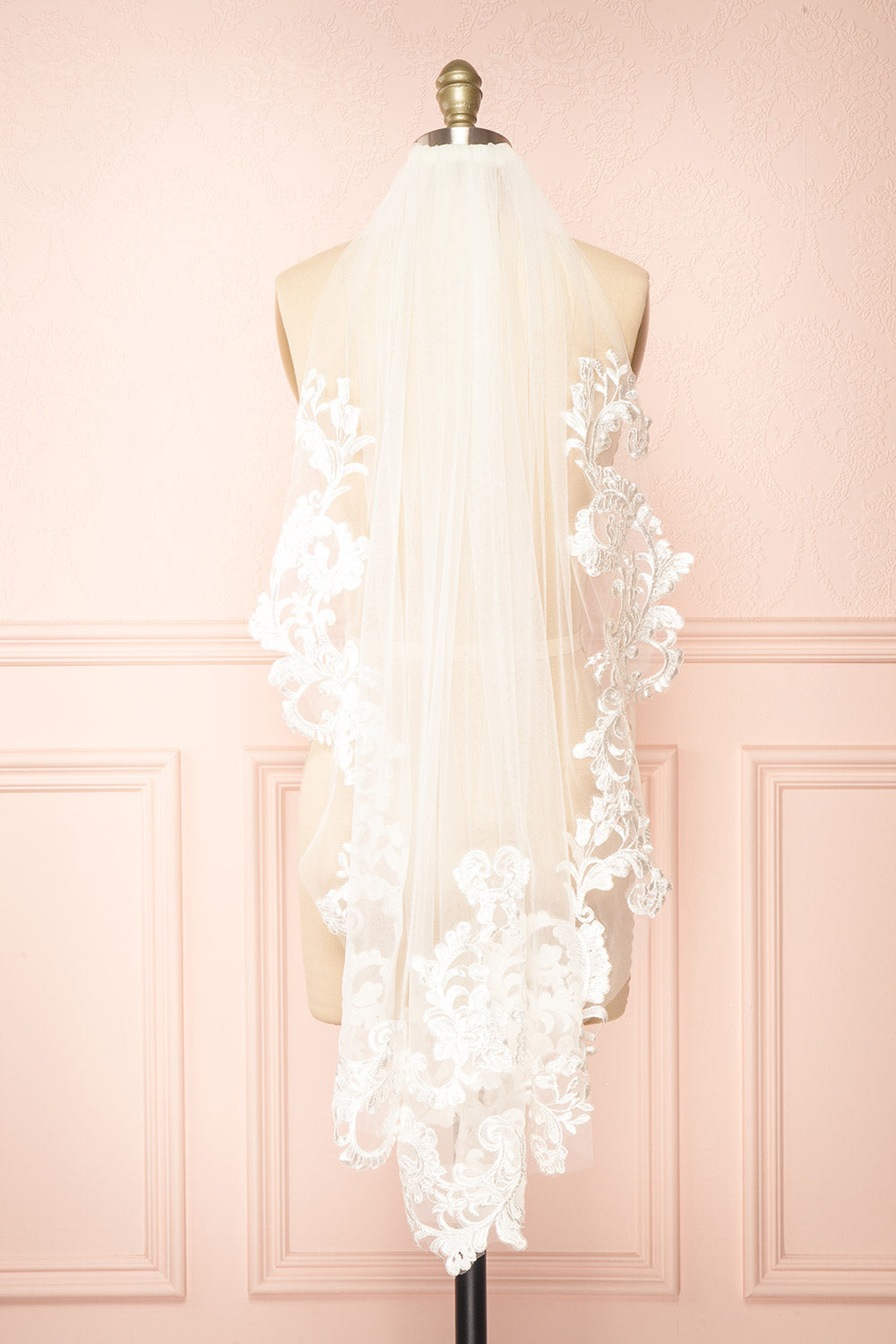 Monoceros Ivoire | Voile de Mariée en Tulle avec Dentelle