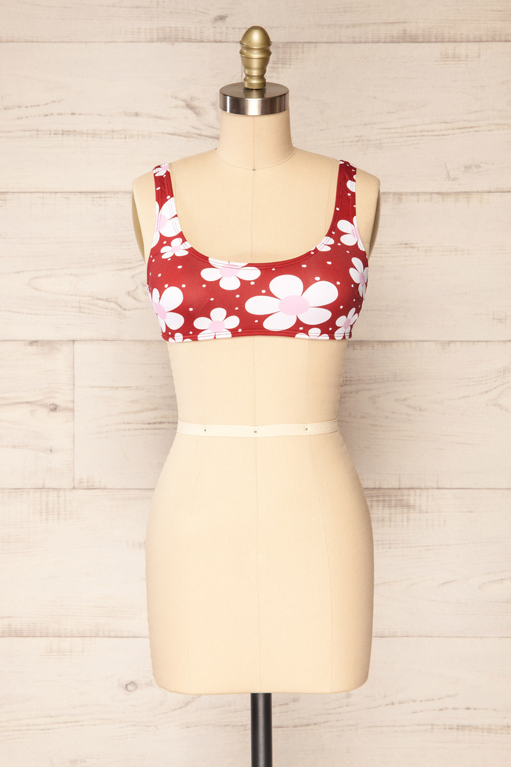 Moryn Sport Style Floral Bikini Top | La petite garçonne - Moryn Haut … front view