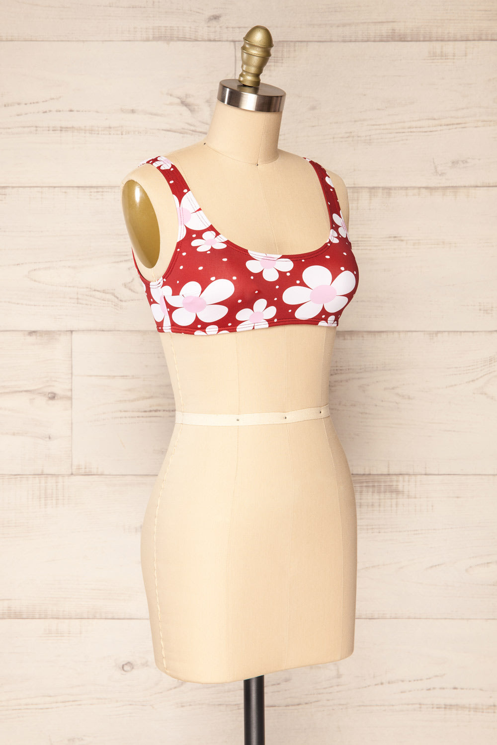 Moryn Sport Style Floral Bikini Top | La petite garçonne - side view