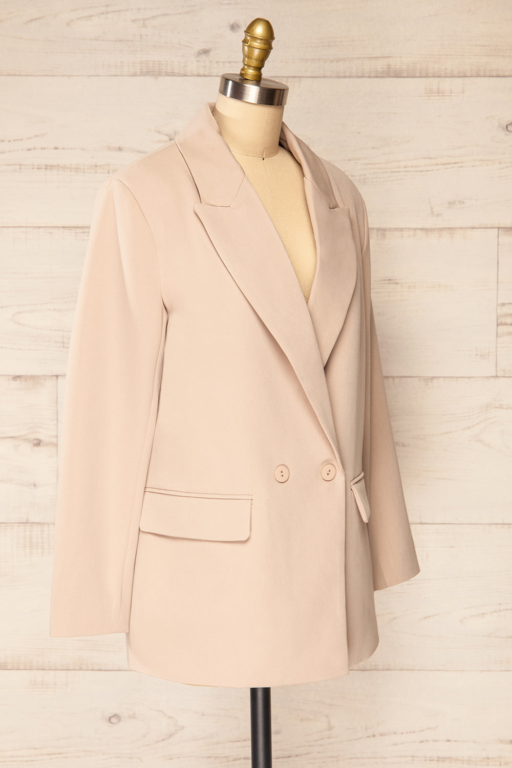 Muryn Sand Oversized Blazer | La petite garçonne side view