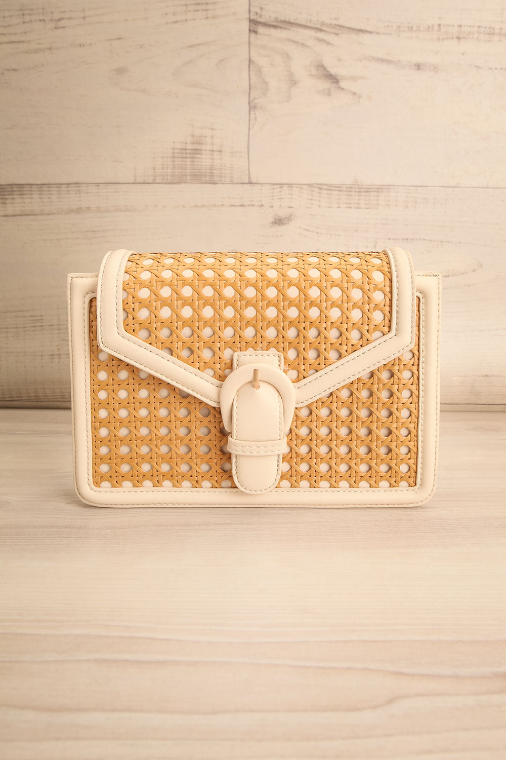 Mykhonos Ivoire Cane Crossbody Bag front view