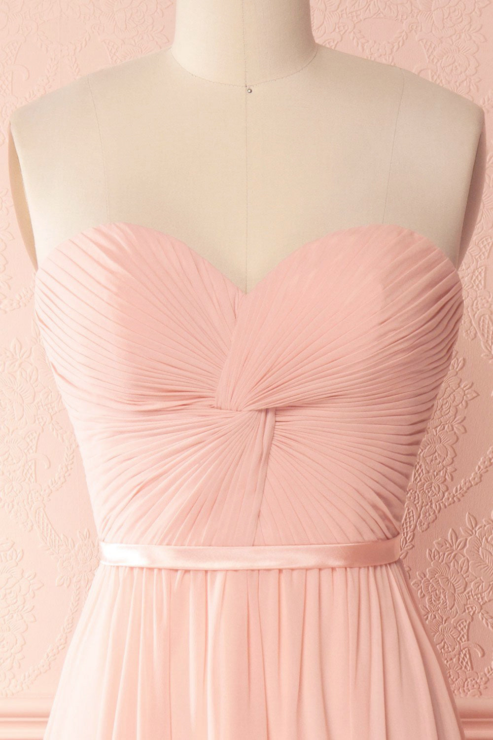 Myrcella Blush Corset Back Prom Dress | Boudoir 1861 front close-up
