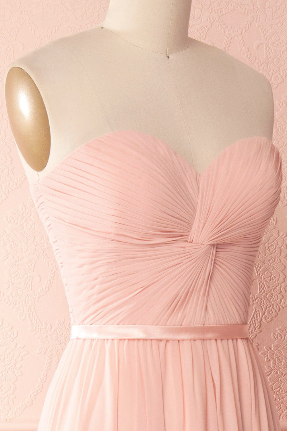 Myrcella Blush Corset Back Prom Dress | Boudoir 1861 side close-up