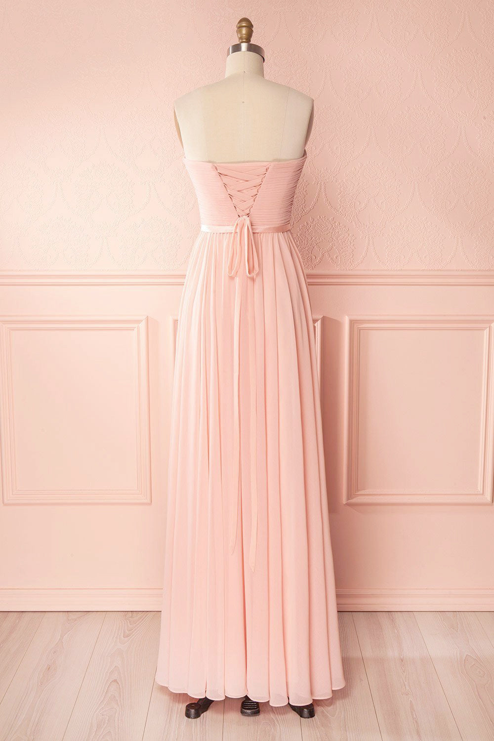 Myrcella Blush Corset Back Prom Dress | Boudoir 1861 back view