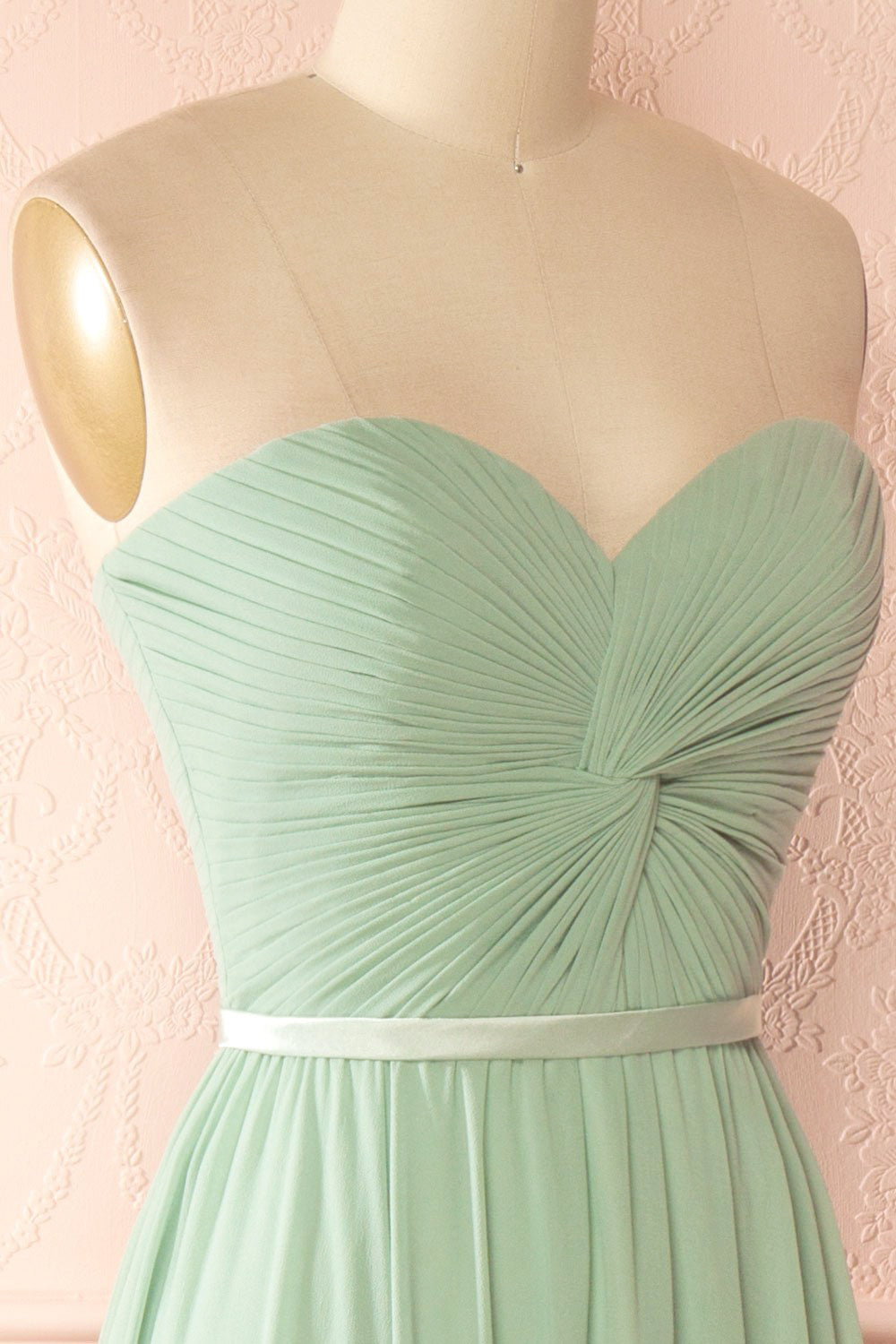 Myrcella Sage Corset Back Gown | Boudoir 1861 side close-up