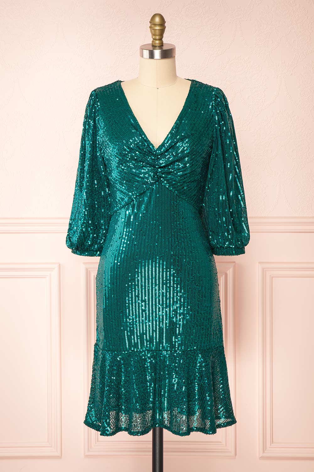 Nallia Emerald Short Sequin Dress | Boutique 1861 Nallia Emerald Short Sequin Dress | Boutique 1861