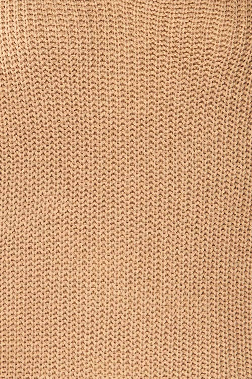 Natras Beige Knit Sweater w/ Twisted Back | La petite garçonne fabric