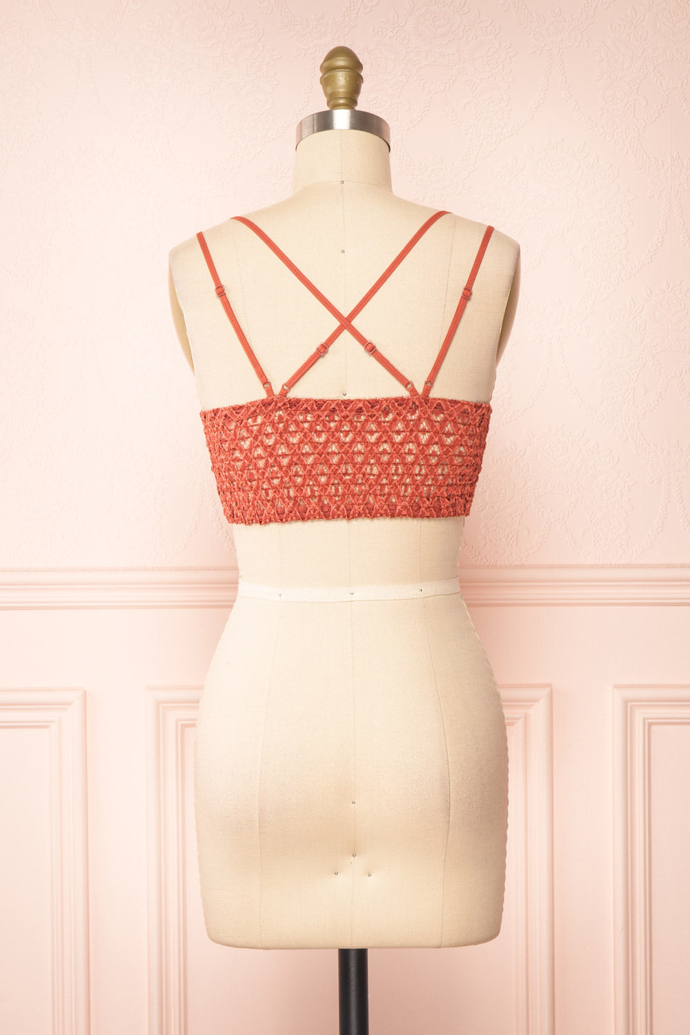Niken Rust Lace Bralette | Boutique 1861 back view