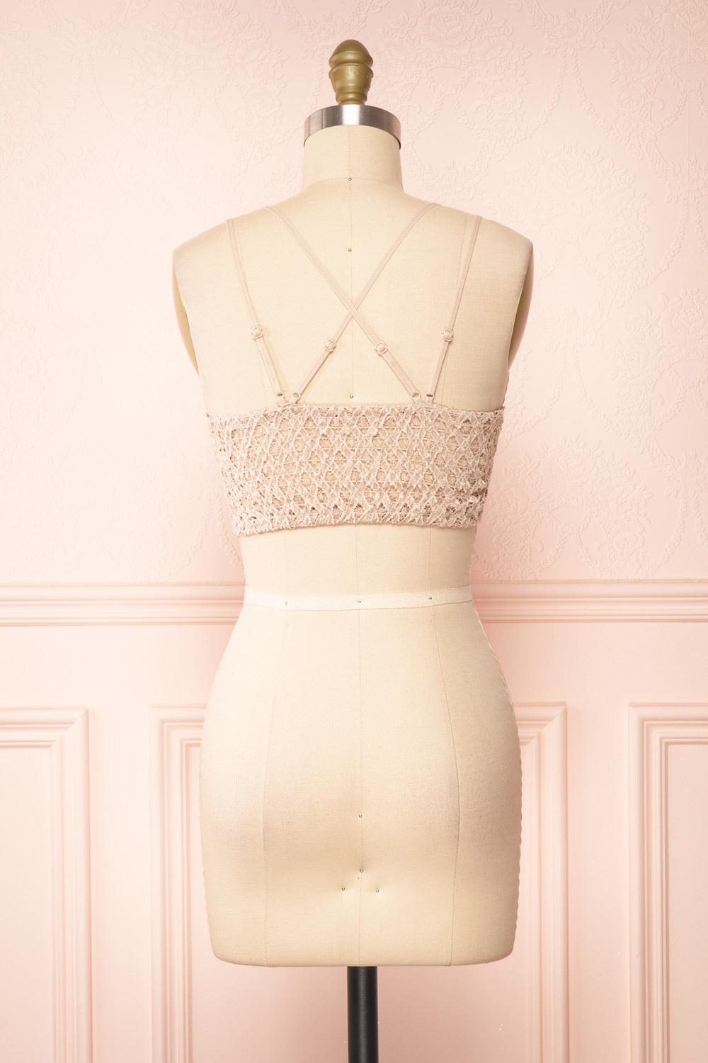 Niken Taupe Lace Bralette | Boutique 1861 back view