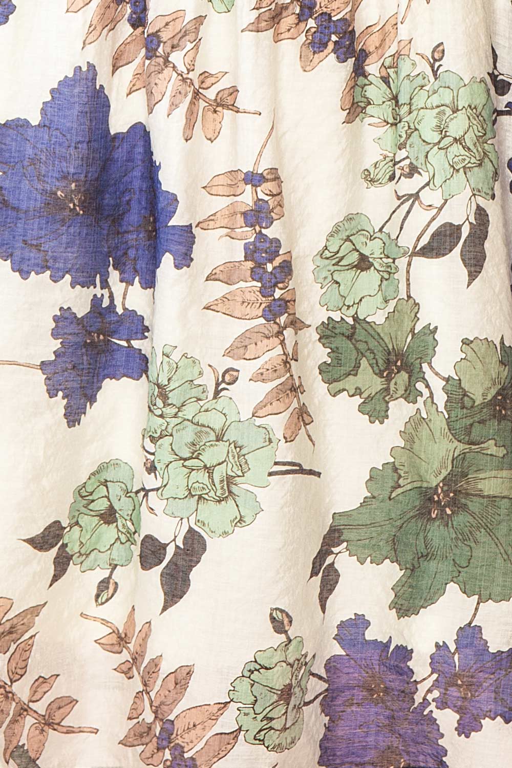 Njord Short Floral Dress w/ 3/4 Sleeves | Boutique 1861 fabric