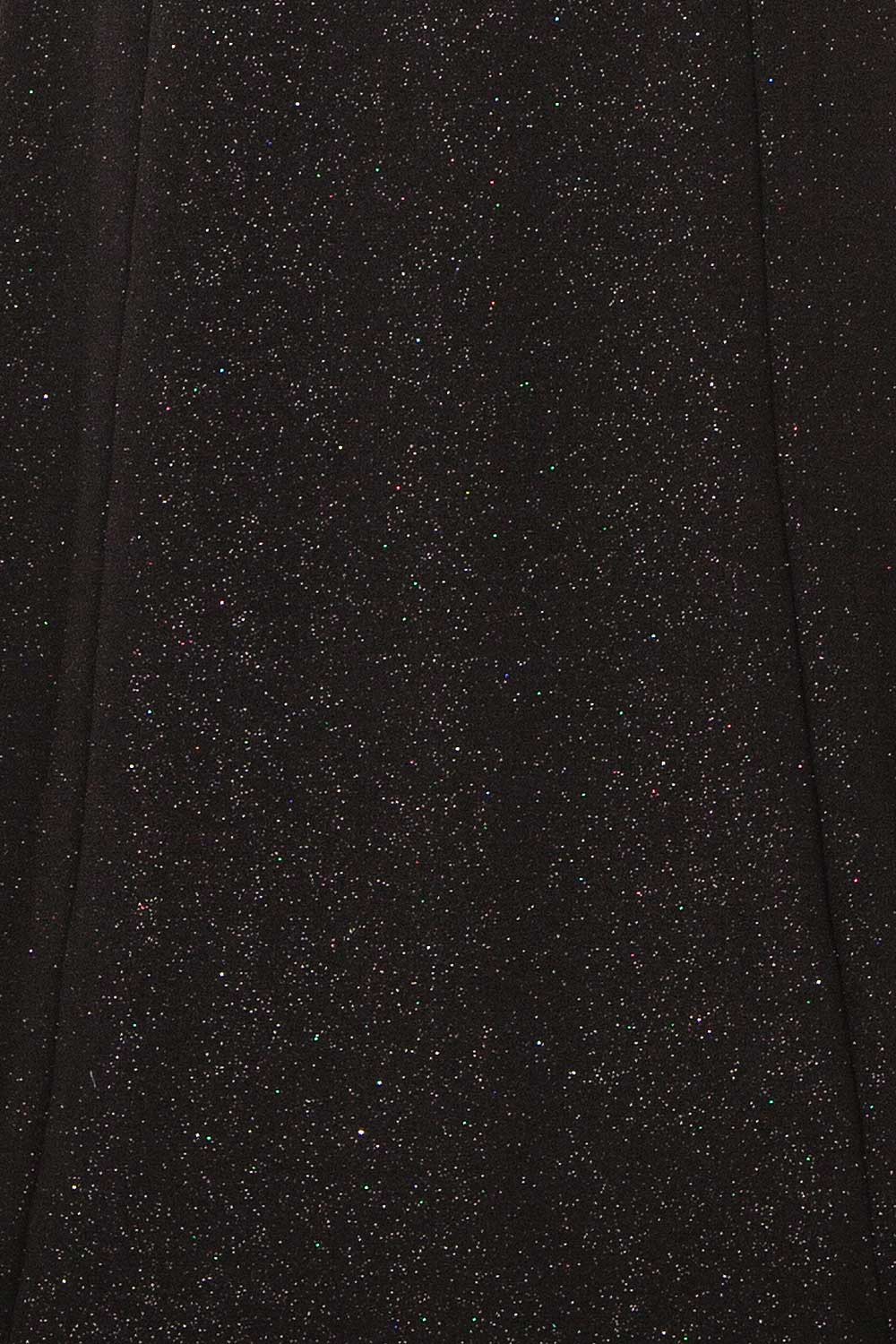 Norcia Black Shimmery Bustier Mermaid Maxi Dress | Boutique 1861 - fabric