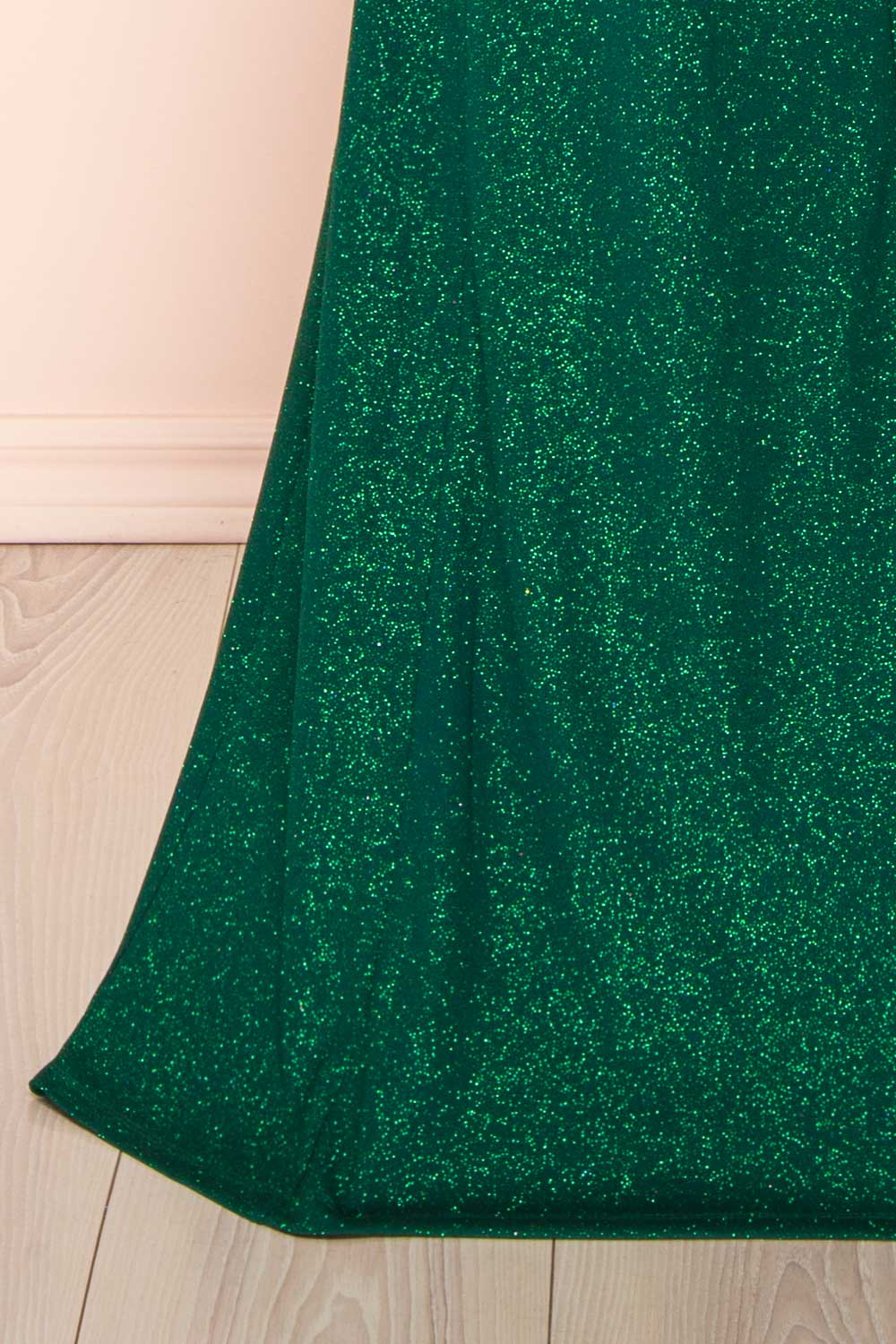 Norcia Green Shimmery Bustier Mermaid Maxi Dress | Boutique 1861  bottom