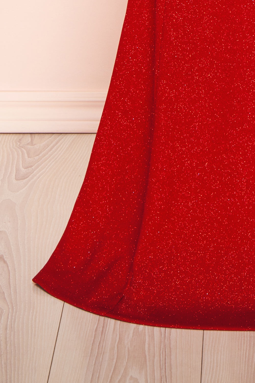 Norcia Red Shimmery Bustier Mermaid Maxi Dress | Boutique 1861 bottom