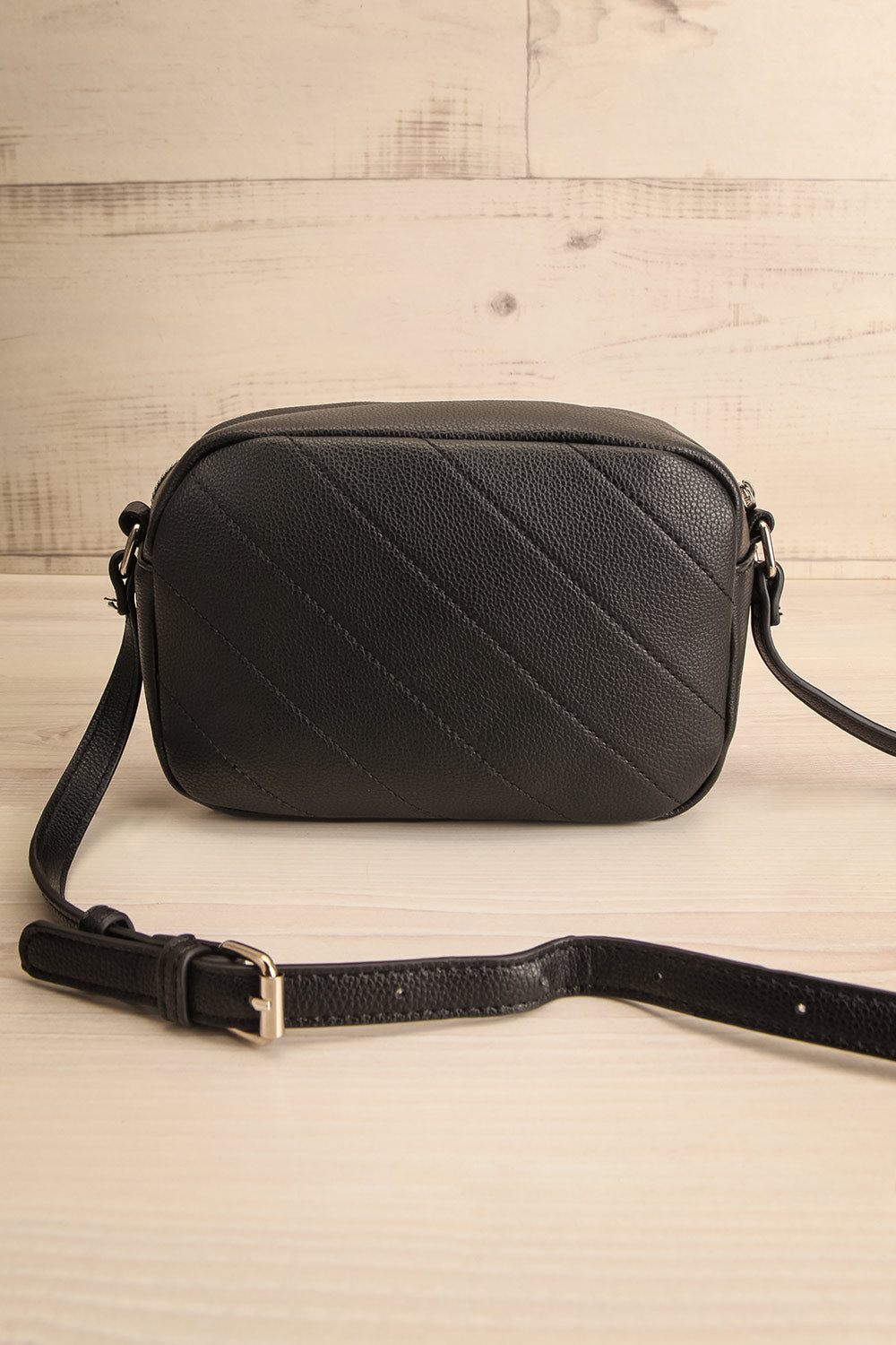 Novosibirk Black Crossbody Bag | La petite garçonne front view
