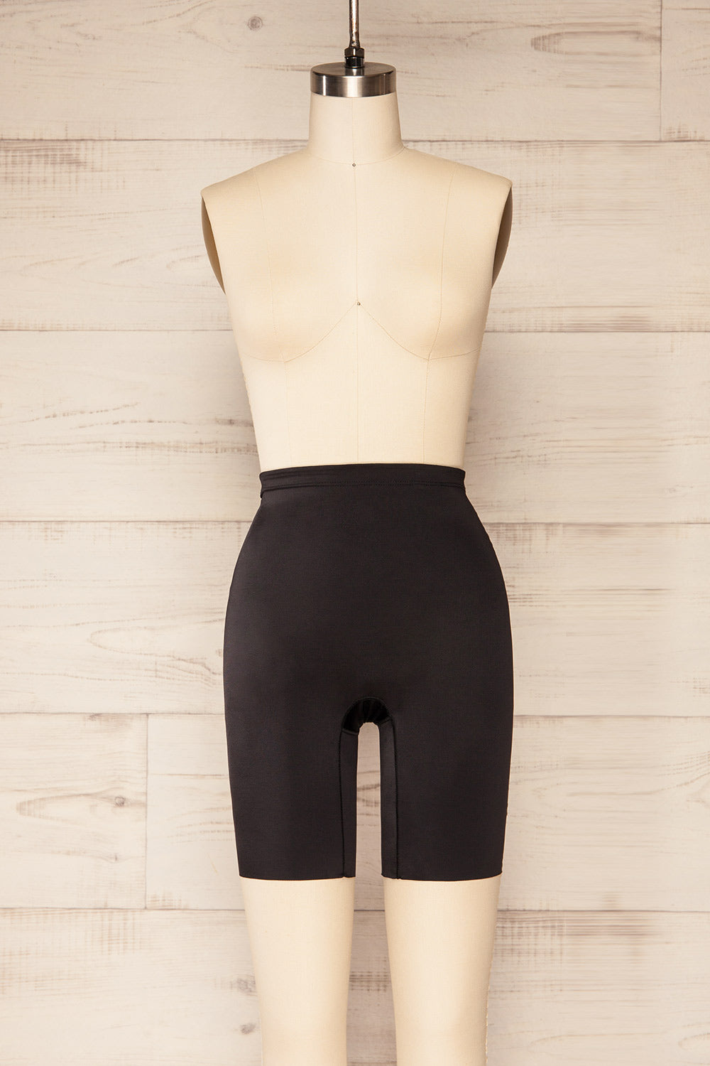 Nyon Black Bike Shorts | La petite garçonne front view