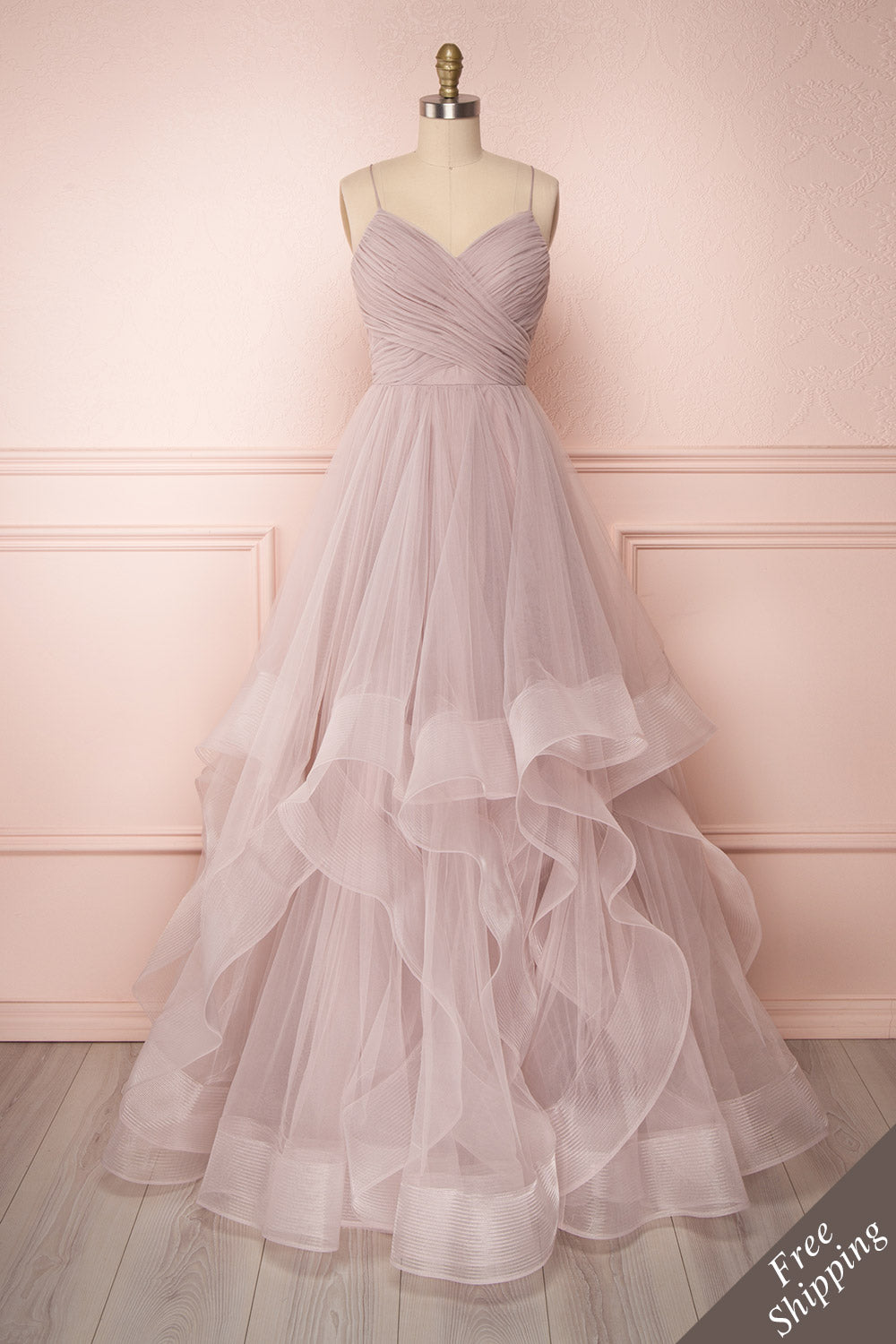 Ochobo Dusty Lilac Layered & Ruffled Tulle A-Line Gown | Boudoir 1861