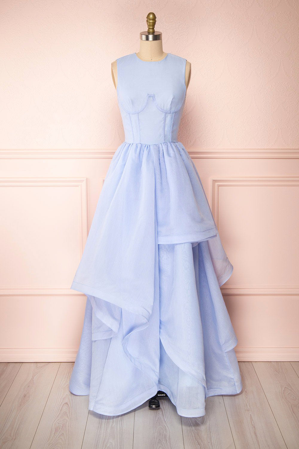 Olalla Light Blue Asymmetrical Maxi Dress | Boutique 1861