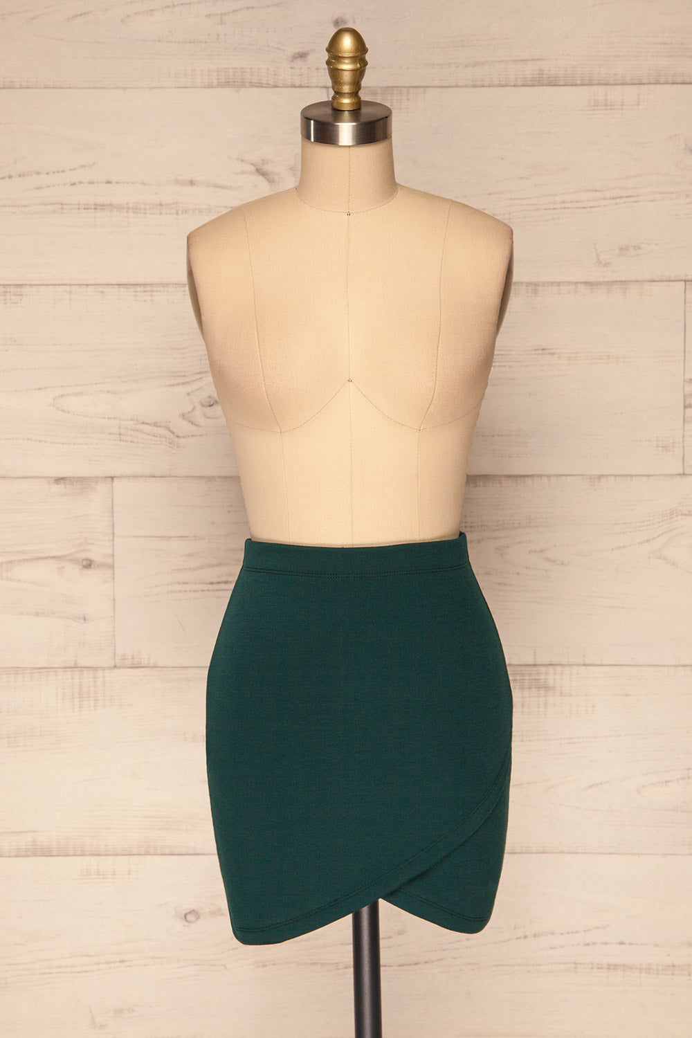 Olecko Vert Teal Short Wrap Skirt | FRONT VIEW | La Petite Garçonne