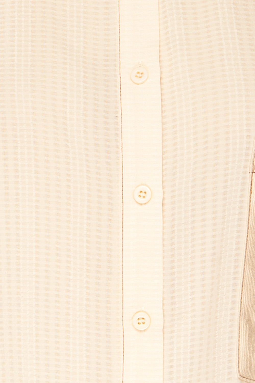 Orebro Oversized Ivory Button-Up Shirt | La petite garçonne fabric 